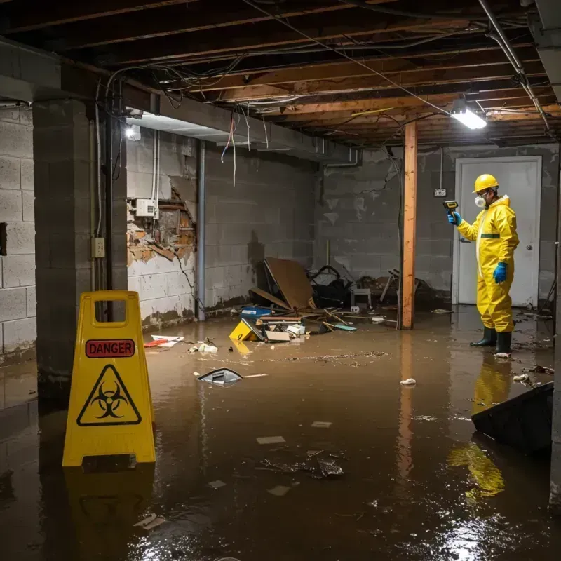 Flooded Basement Electrical Hazard in Washington, IA Property