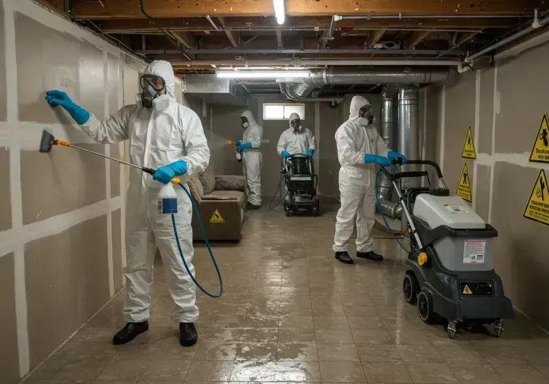 Basement Moisture Removal and Structural Drying process in Washington, IA